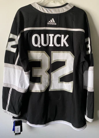 Adidas NHL LA Kings Authentic Home Black Hockey Jersey #32 Quick Mens Sz 50 NWT Cover