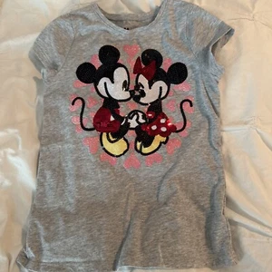 disney girls minnie and mickey mouse t-shirt Size 8 - Picture 1 of 4