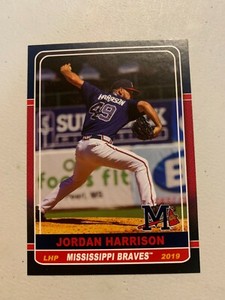 Jordan Harrison Card 2019 Mississippi Braves Team Card