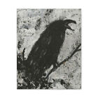 Gothic Art Raven - Wrapped Canvas Print of Original Art - Go