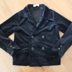 Hadas Mini Love Double Breasted Kids Blazer 7 Black Velvet - Picture 1 of 5