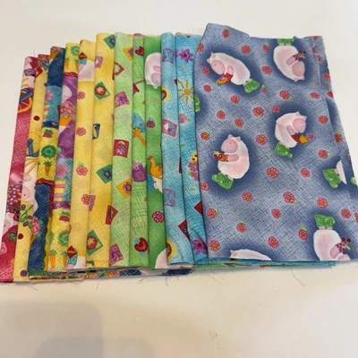 Tela de acolchado de algodón de gallo rojo Secret Garden 12 cuartos de grasa Spring Garden Foto 1 de 4