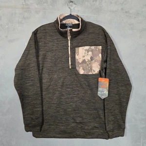 Habit Brown Green Camo Fleece mens M pullover Ponderosa Pass scent factor NEW - Picture 1 of 15