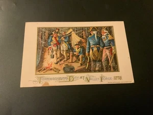 John Winsch ~ Thanksgiving Day at Valley Forge 1778! - c.1912 Embossed Postcard - Picture 1 of 2