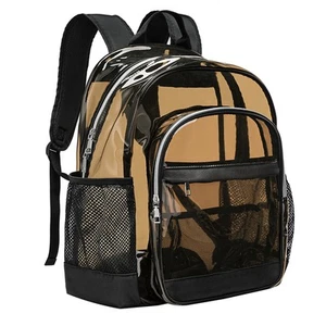 Clear Backpack,Heavy Duty Clear Bookbag See Through Backpack Large Clear Bag ... - Picture 1 of 7