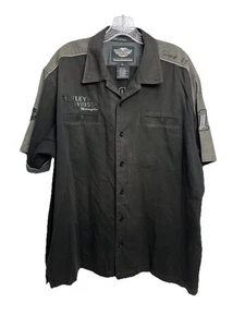 Harley Davidson Button Up, Patch Logos und Stickerei. herren xl - Bild 1 von 11