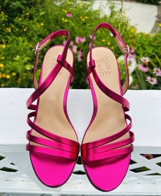 Sandalia de Vestido Naturalizer Kimberly con Tirantes Cuero Rosa Fucsia NUEVA 8.5 Foto 1 de 4