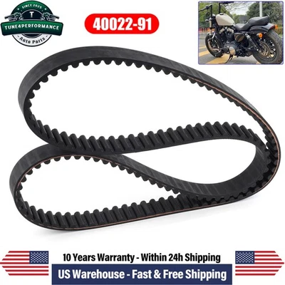 128T 1-1/8" Rear Final Drive BeltFor 1991-03 Harley Davidson Sportster 883 1200. — 第 1/4 张图片