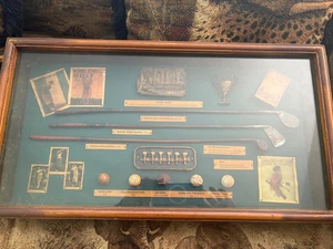 VTG History Golf Evolution Irons & Golf Balls Shadow Box Display- Free Shipping - Picture 1 of 17