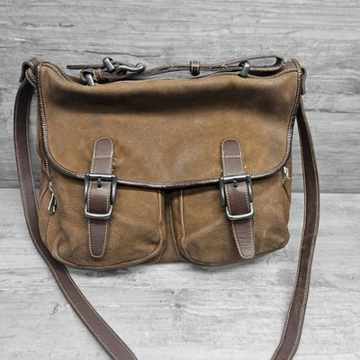 Bandolera mensajera Francesco Biasia marrón gamuza y cuero Foto 1 de 4