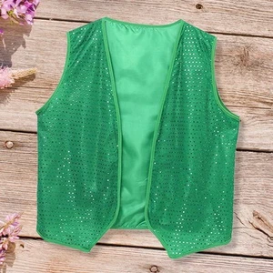 ST Patricks Day Vest Holiday Vest Dance Costume Men Apparel Waistcoat for - Picture 1 of 19