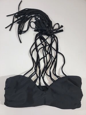 MDS женщин XS Mikoh черный с бретелью через шею цельный бикини купальник с бретелью через шею верхний б/у в отличном состоянии - Изображение 1 из 4