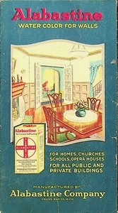 1910 'S ALABASTINE WATER COLOR FOR WALLS SAMPLE COLOR CHART - KK-45 - Picture 1 of 6