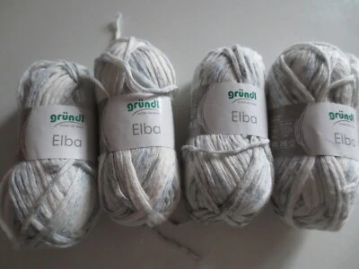 200g Sparpaket, Bändchengarn Gründl Elba, 4x 50g, 5mm, (75€/ Kg) - Bild 1 von 3