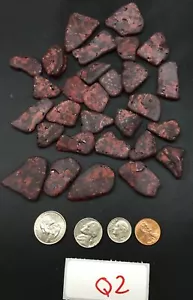 4.5 oz VINTAGE Frosted Crackled Dark Red Glass Machine Tumbled "Sea Glass" Q2 - Picture 1 of 7