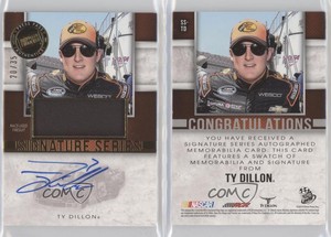 2015 Press Pass Signature Series Memorabilia Gold /35 Ty Dillon #SS-TD Auto
