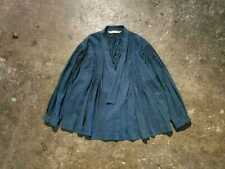Vintage 1982 SS Comme Des Garcons Indigo-Dyed Pleated Jacket Women Indigo Color