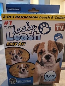 Lucky Leash einziehbare Hundeleine und Halsband für Hunde 10-35 Lbs (wie im Fernsehen gesehen) - Bild 1 von 3