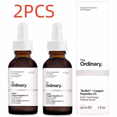 2PCS The Ordinary Buffet+Copper Peptides 1% Multi Technology Peptide Serum 30ml
