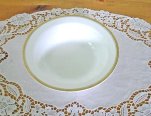 Vintage Pope Gosser China White Gold Stripes 6 3/4" Bowl ~ - Picture 1 of 10