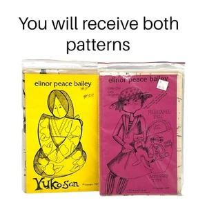 Vintage 1990’s Elinor Peace Bailey Whimsical Doll Patterns Lot Of 2 - Bild 1 von 2