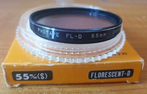 Vintage Photographic Filter PHOTAPE FLORESCENT-D 55mm MADE IN JAPAN - NOS - Bild 1 von 2