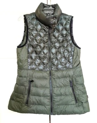 Chaleco acolchado Calvin Klein Performance Duck Down para mujer S verde bolsillos premium Foto 1 de 4