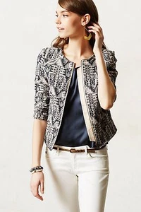 NWT ANTHROPOLOGIE TINSLEY FAIFO TEXTURED JACQUARD JACKET by HEI HEI 6, 8