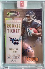 2019 AJ BROWN PLAYOFF CONTENDERS 1999 Rookie Ticket  GOLD #6/10 Auto RC SEALED