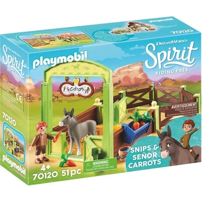 Playmobil Spirit Riding Free Snips & Senor Zanahorias con Puesto para Caballos Foto 1 de 2