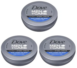 Dove Men+ Care Ultra Care Hydra Cream Face, Hand & Body, 3 x 75 ml (Triple Pack) - Picture 1 of 4
