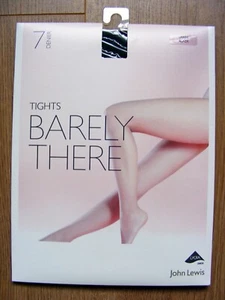 John Lewis 'Barely There' Sheer-to-Waist 7 Denier Tights: Large/Black - Bild 1 von 7