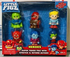 Little Figz Heroes 6 pack Super Stretch Ages 5+ Stretch And Return Action - Picture 1 of 2