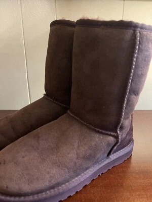 UGG Bota Corta Clásica Sombra Malva Púrpura Gamuza Invierno Nieve Mujer 6 Foto 1 de 4