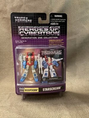 G1 Collection Transformers Decepticon Starscream Heroes of Cybertron Hasbro 2001 - Image 1 of 2