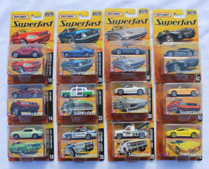 Matchbox 2005 Superfast USA - Checker Cab, Impala, Ferrari Spider, . . Lot of 12