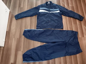 VTG NIKE girls Size L 12/14 NAVY BLUE color, lined windbreaker TRACK SUIT - Picture 1 of 24