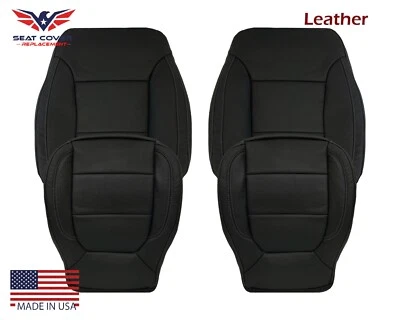 Cubierta de asiento de cuero de repuesto negra para Chevy Silverado 2019 2020 2021 2022 2023 Foto 1 de 4