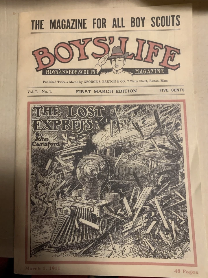 SALE Boys Life Magazine March 1st 1911 Reprint Stories Illustrations Boy Scouts - Image 1 of 1