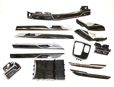 Interior Dash Door Console Poplar Grain Trim Set BMW OEM G12 750i 740i 2016-19 - Изображение 1 из 4