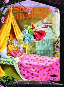 VINTAGE REPRINT - 1970 - SLEEPING BEAUTY COLORING BOOK SAMPLER - COLORING PAGES - Picture 1 of 12