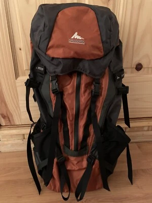 GREGORY ADZE Mochila Mediana Para Hombre Exo-Marco Estabilizadores Cola Esquí DE COLECCIÓN NARANJA Foto 1 de 4