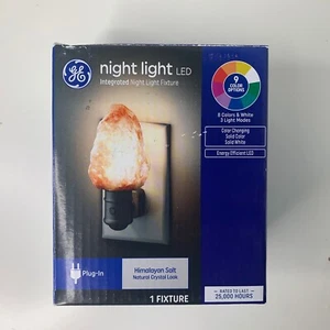 GE Color Changing Nightlight Himalayan Salt Lamp LED Wall Plug In 3 Modes New - Picture 1 of 5