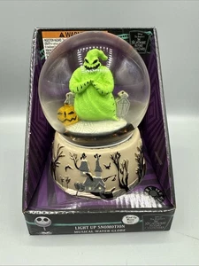 The Nightmare Before Christmas Oogie Boogie Light Up Musical Water Globe NEW - Picture 1 of 8