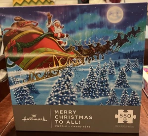 Hallmark Merry Christmas To All Puzzle 550 Pieces NEW Sealed Santa - Picture 1 of 7