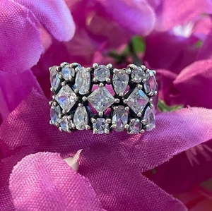 Precioso anillo de circonita cúbica Silpada de plata de ley 925 con circonita cúbica R2385 - Imagen 1 de 9