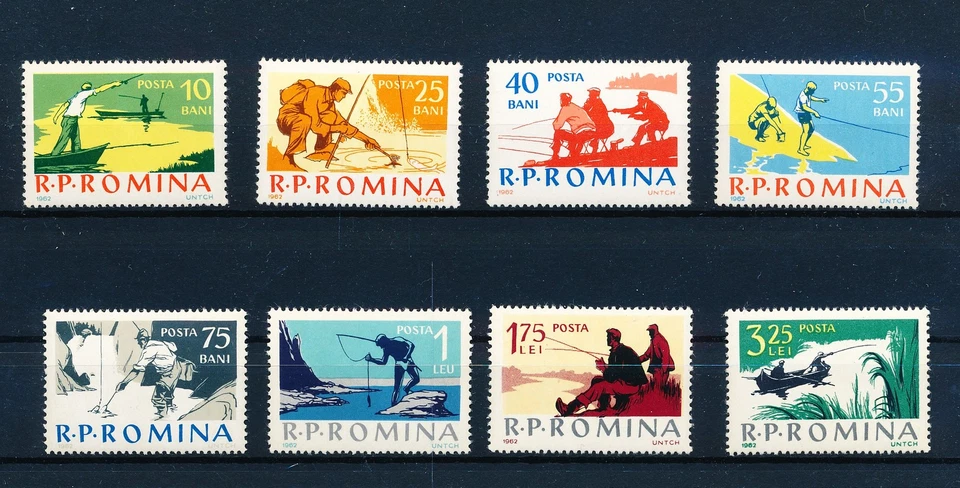 LS60299 Romania men fishing fine lot MNH - Image 1 of 1