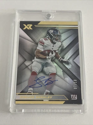 2019 Panini XR Saquon Barkley Auto Numbered 7/10 - Image 1 of 4