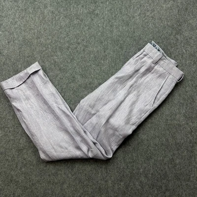Murano Baird McNutt Alex Linen Blend Slim Fit Pants Men's Size 28 X 32 Lavender - Image 1 of 4
