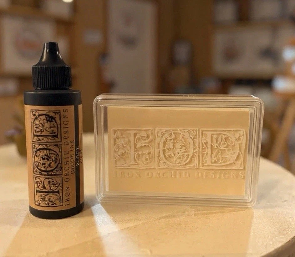 Iron Orchid Designs IOD “Black” Ink Pad & Bottle Set – DIY Stamps, Decor - Image 1 of 1